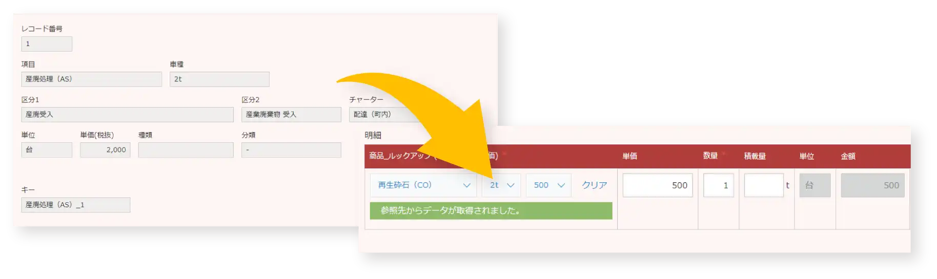 ルックアップ機能